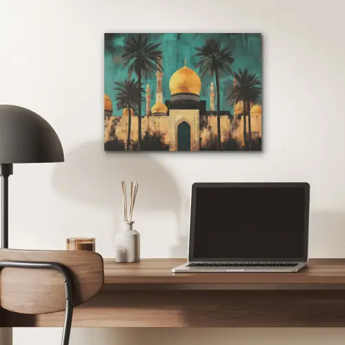 Moskee - Goud - Arabisch - Islamitische PET vilt klein -sfeer5