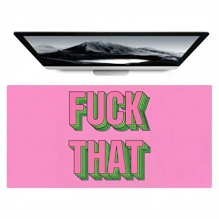 Tekst - Bold - Roze Muismat XXL klein -zzz3d