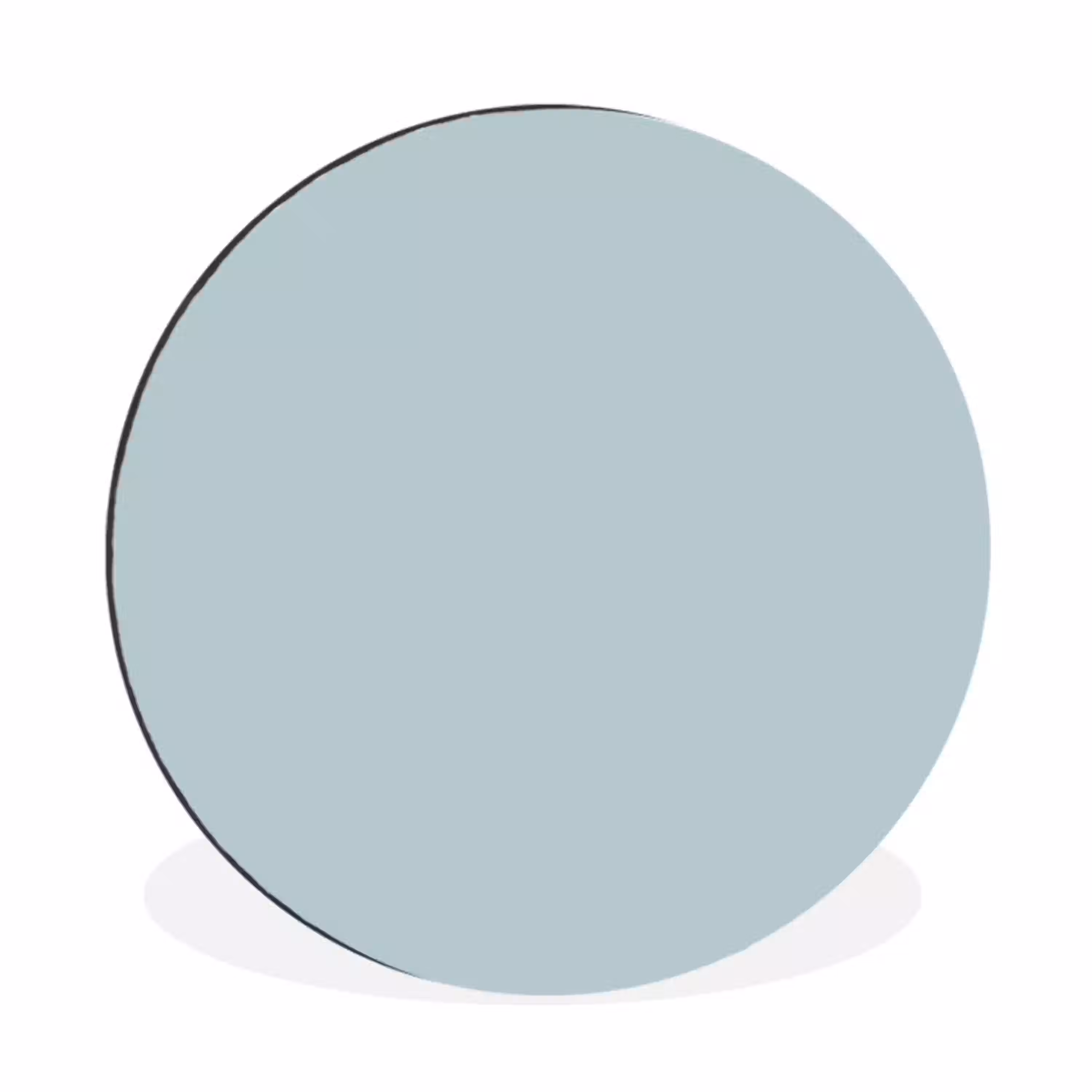 Slate - Blue - Blauw Wandcirkel aluminium klein 190 -3d