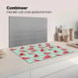 Watermeloen - Strepen - Groen Inductie beschermer vinyl 3mm klein 276 -wsfeer7_website