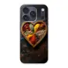 Houten - Hart - Kleurrijke - Specerijen Telefoonhoesje iPhone 17 Pro klein -3d