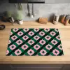 Groen - Roze - Retro - Sterren Inductie beschermer vinyl 3mm klein 276 -sfeer5