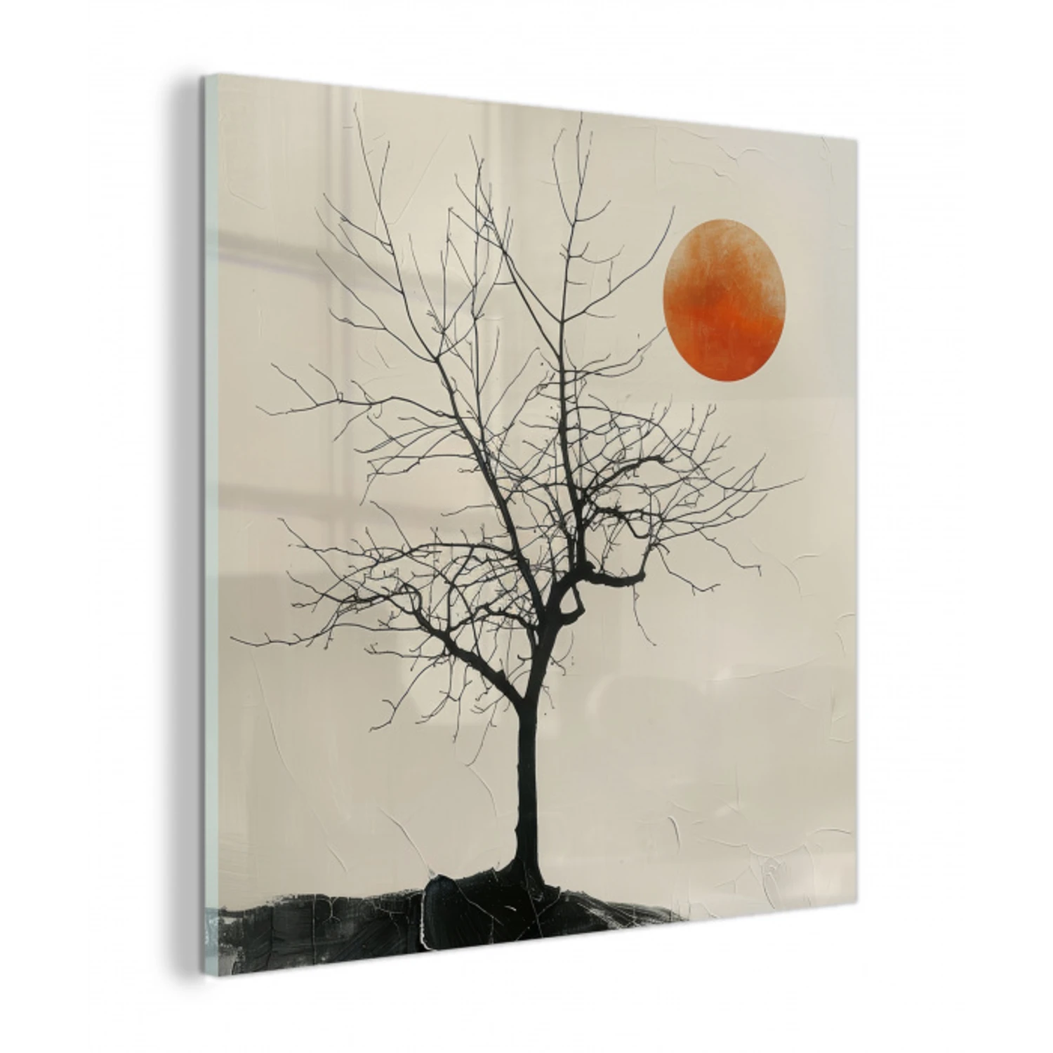 Boom - Zon - Modern - Landschap plexiglas 5mm klein -z3d