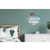 Palmboom - Schommel - Strand - Lucht Wandcirkel aluminium klein -slaapkamer
