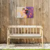 Abstract - Vrouw - Bloemenkroon - Goud Tuinposter op houten frame 2 cm dik klein -sfeer4