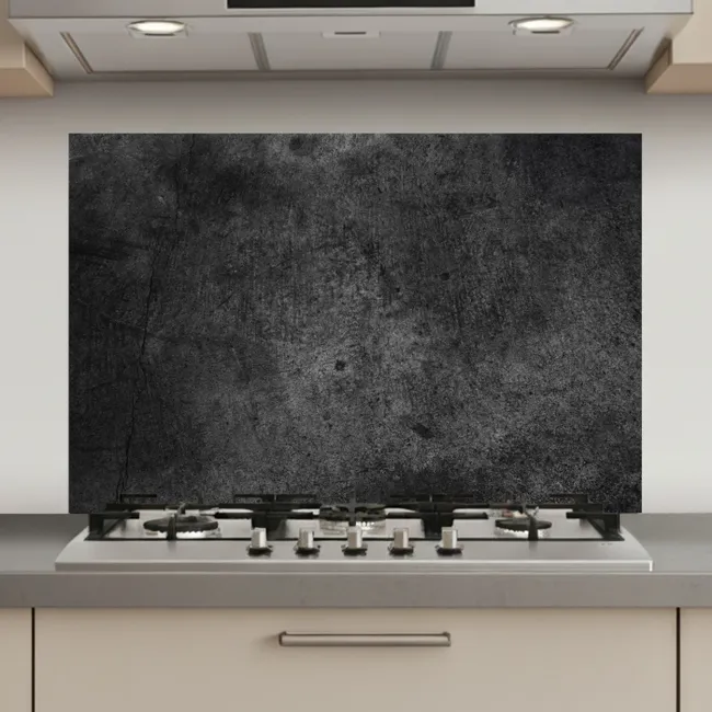 Beton - Structuur - Retro - Zwart - Grijs - Rustiek keuken achterwand spatscherm klein -3d_website