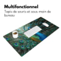 Pauw - Veren - Blauw Muismat XXL klein -zsfeer4_frans
