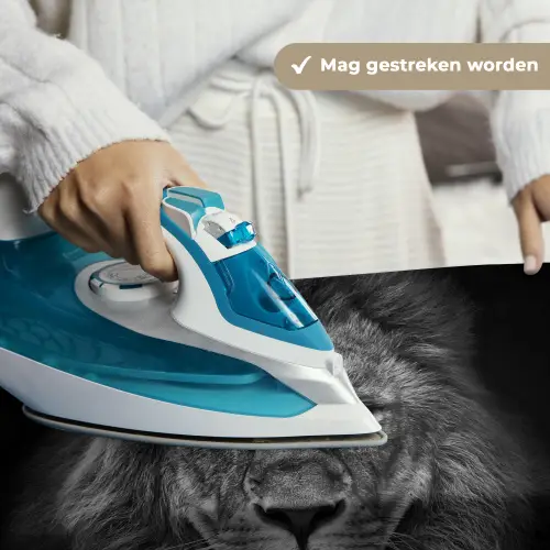 Leeuw - Dieren - Zwart - Wit Wandkleed katoen klein -sfeer9