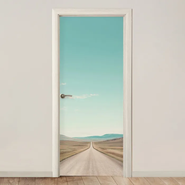 Pad - Landschap - Natuur deurposter klein -3d_beige