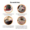 Sardines - Rood en beige strepen Inductie beschermer vinyl 3mm klein -zzzzzzz-td-werking