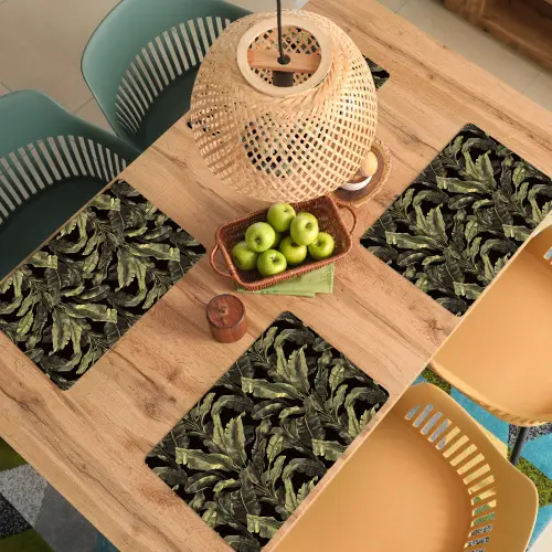 Botanisch - Bladeren - Groen Placemat vinyl groot 368 -zzsfeer5_Kitchenyeah-website