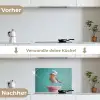 Roodborstje - Vogel - Koksmuts - Sokkel keuken achterwand spatscherm klein -voor_na_DE