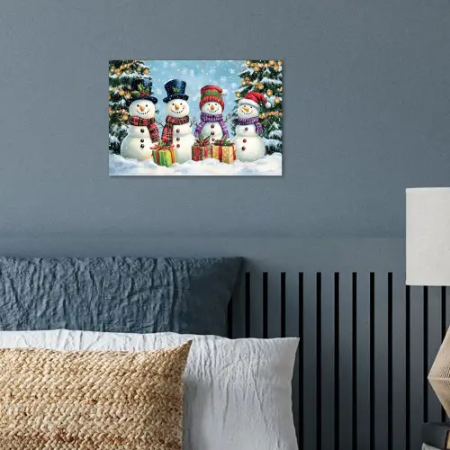 Vrolijk -  Sneeuw - Kleurrijk poster papier klein -sfeer2