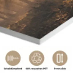 Hert - Bos - Mistig - Natuur - Goud PET vilt klein -closeup_DE