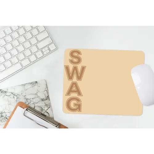 Swag - Bruin - Beige muismat rubber klein -witbureau