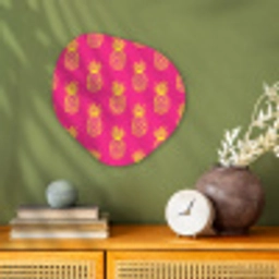 Ananas - Trendy - Roze Wandcirkel Organisch Forex 3mm klein 629 -sfeer2