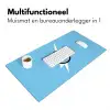 Smiley - Blauw - Bliksem Muismat XXL klein -sfeer4