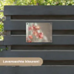 Bloemen - Stelen - Roze - Schaduw tuinposter los doek klein -sfeer3