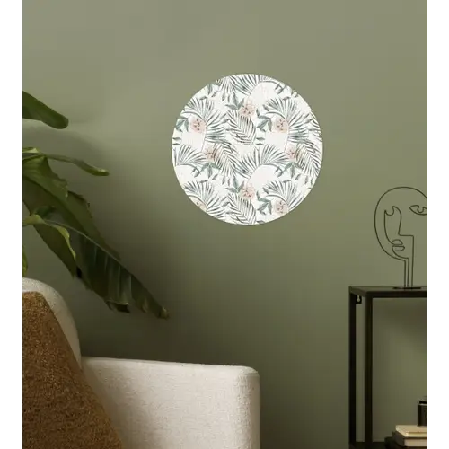 Monstera - Palmblad - Jungle - Tropisch Wandcirkel behangsticker klein -sfeer2
