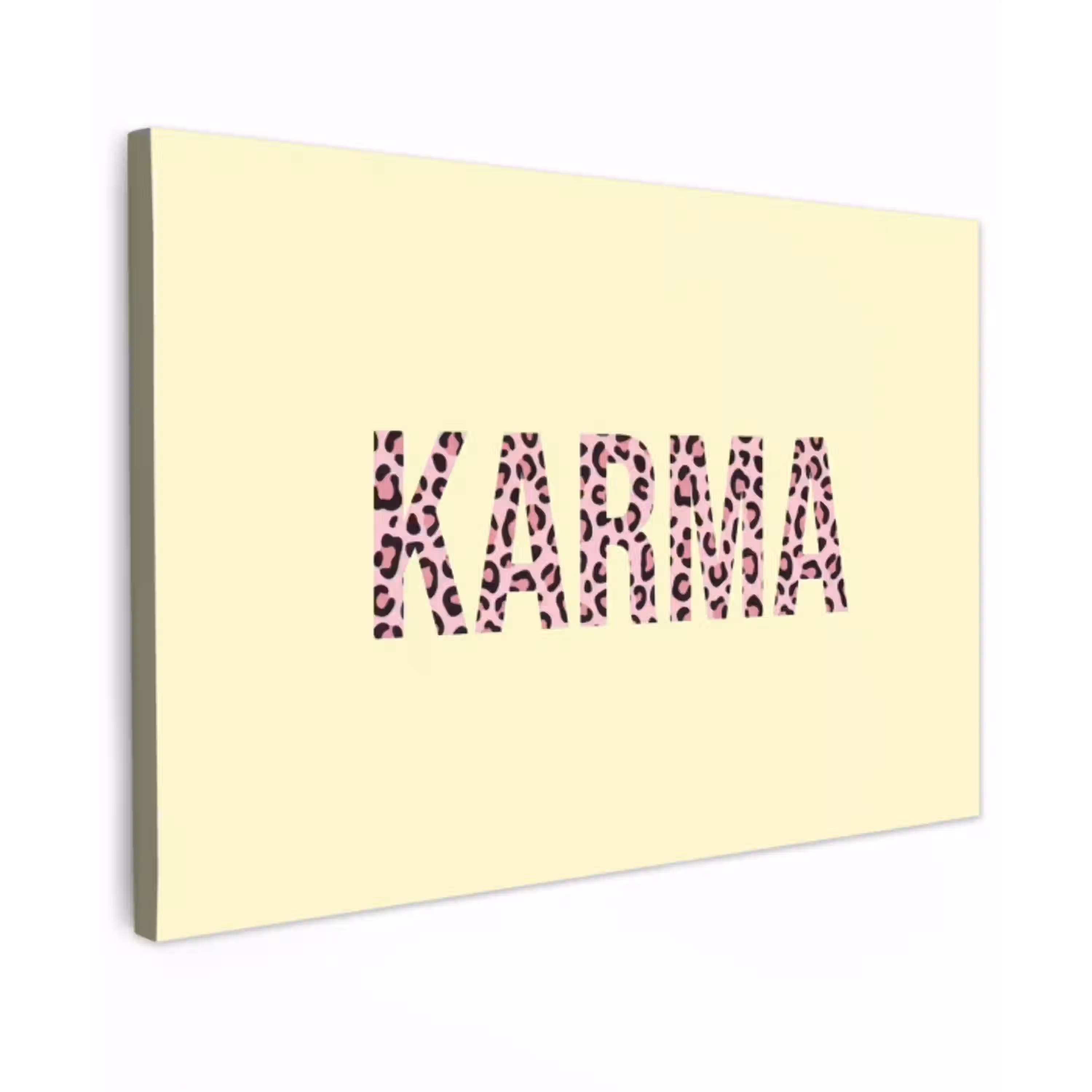 Karma - Luipaardprint - Geel canvas 2cm klein -z3d