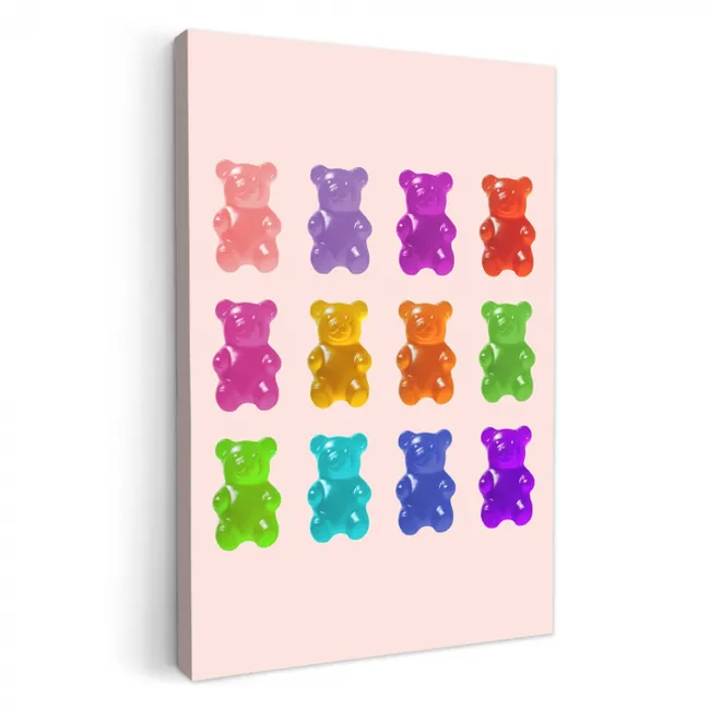 Beer - Kleurrijk - Snoep KitchenYeah - Keuken - Canvas klein -3d