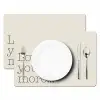 Minimalistisch - Love - Beige Placemat vinyl groot -zzsfeer2_Kitchenyeah-website