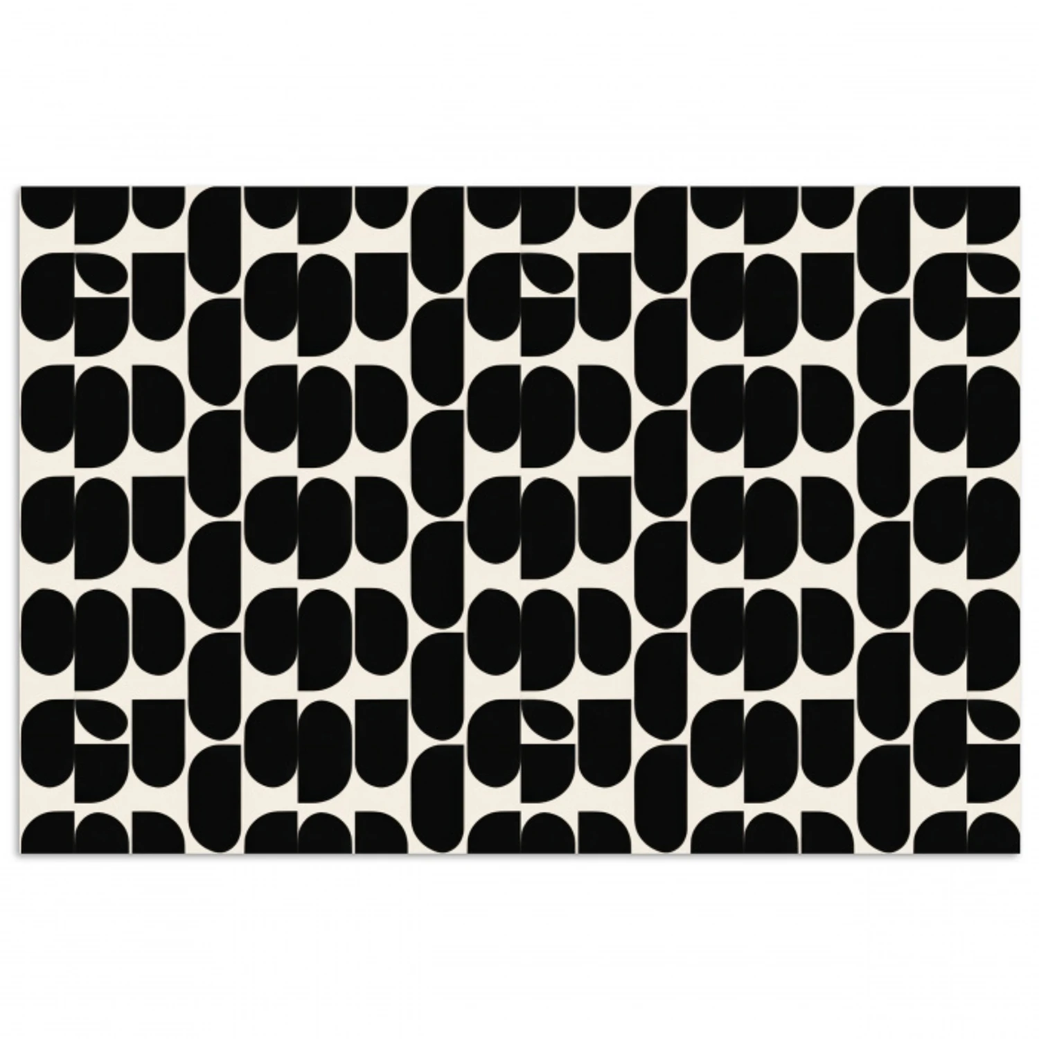 Modern - Patroon - Zwart poster papier klein 62 -3d