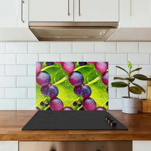 Bessen - Paars - Groen - Dauw keuken achterwand spatscherm klein 900 -sfeer2