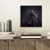 Portret - Paard - Donker aluminium wit klein -sfeer1