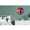 Ijsschots - Pinguïn - Abstract - Lucht Wandcirkel aluminium klein -slaapkamer