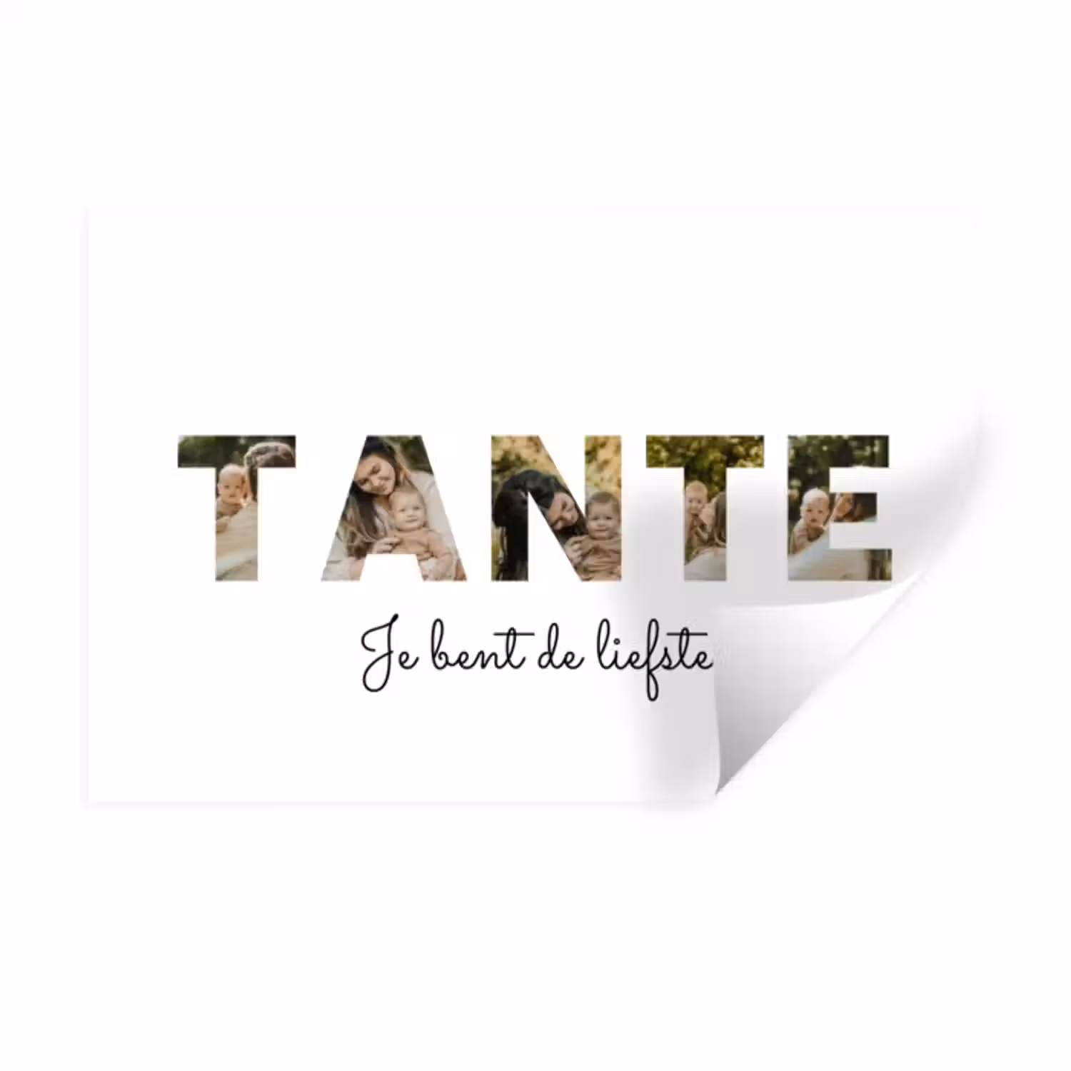 Gepersonaliseerde muursticker - Tante - Lettercollage