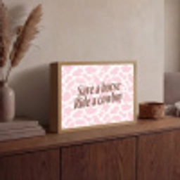 Koeienprint - Roze - Cowboy - Horse Light Box met batterij (Wandlamp) middel -sfeer2