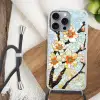 Bloesems - Wit - Mozaïek - Tak Hoesje iPhone 16 Pro Max met koord klein -sfeer4