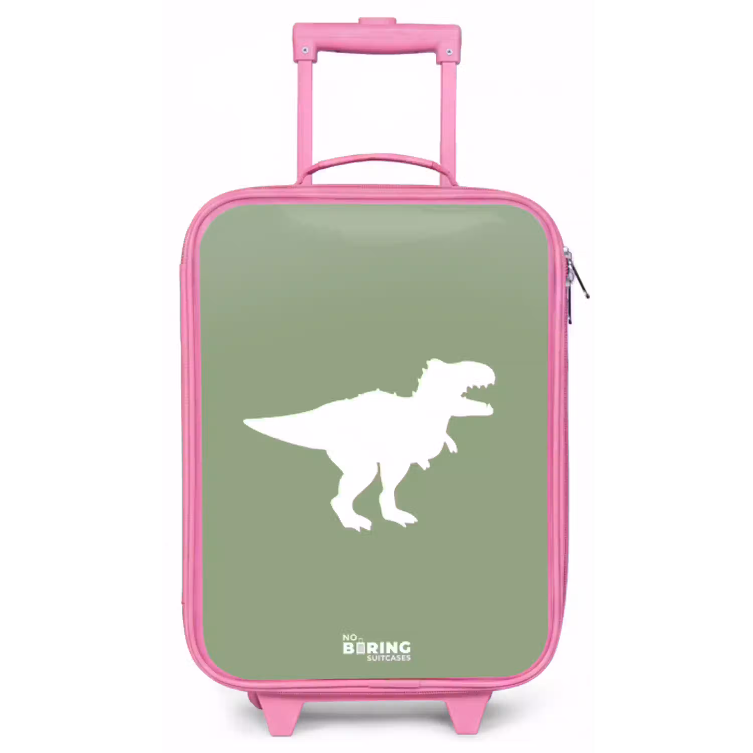 Groen met T-rex dino Kinderkoffer - Roze klein -zz3dotto