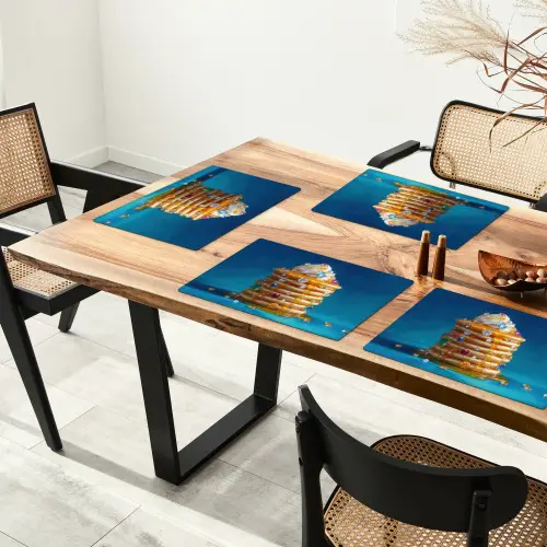 Pannenkoeken - Steentjes - Glitter - Slagroom Placemat vinyl groot -zzsfeer4_Kitchenyeah-website