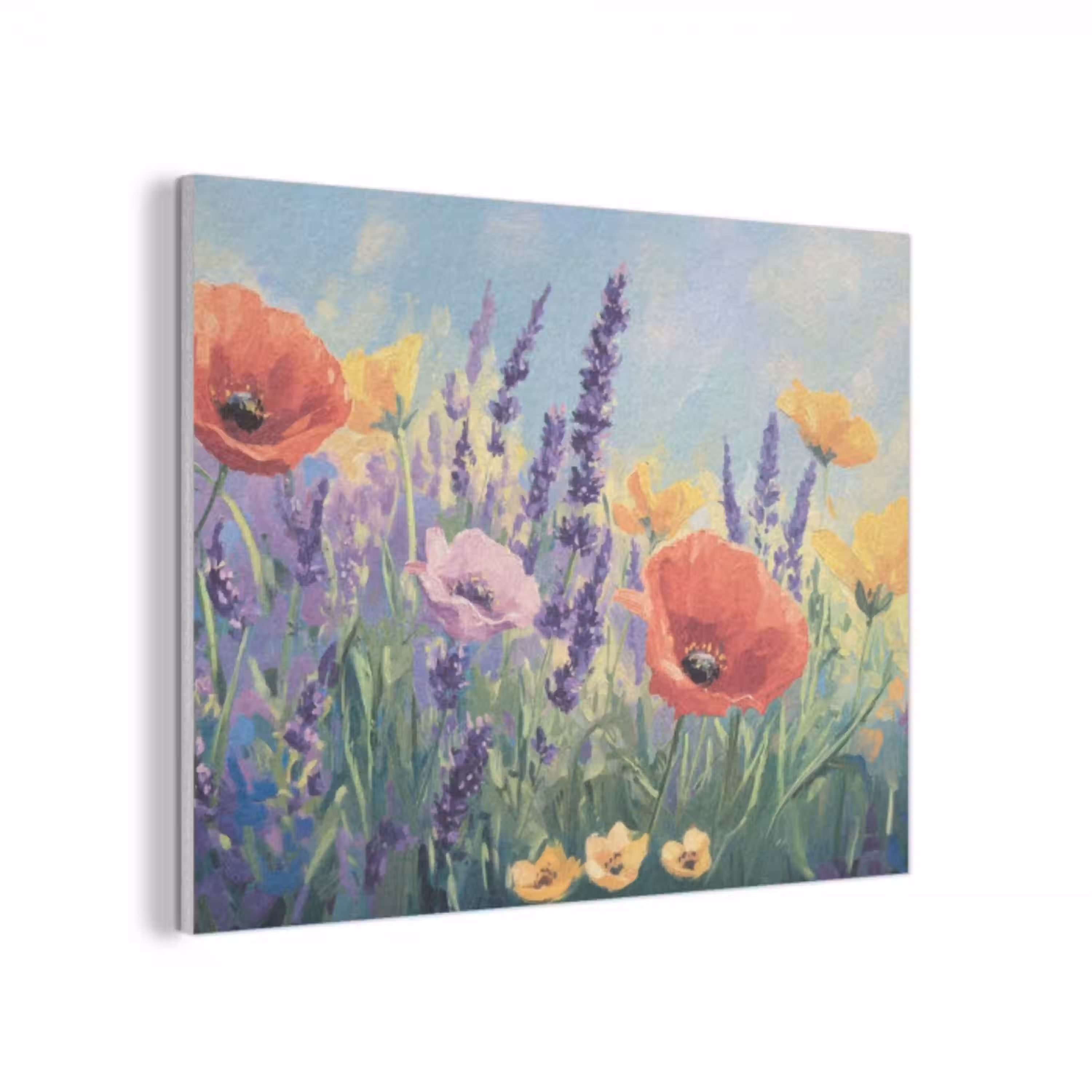 Weide - Bloemen - Kleurrijk PET vilt klein -3d