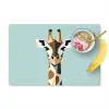 Giraffe - Illustratie - Bruin - Minimalistisch Placemat vinyl groot -zzzproduct_Kitchenyeah-website