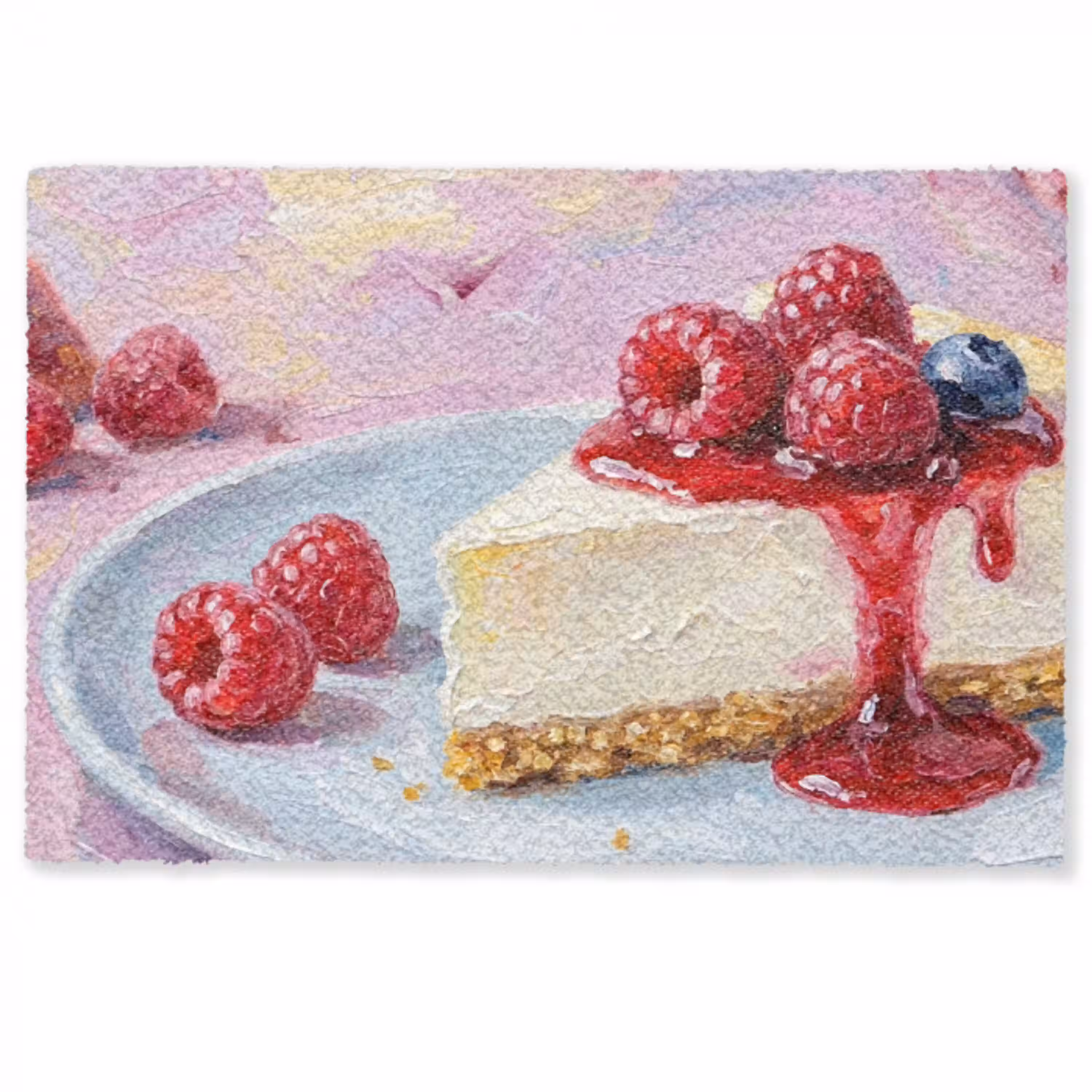 Eten - Cheesecake - Bessen - Abstract - Roze Deurmat klein -zkaufland3d