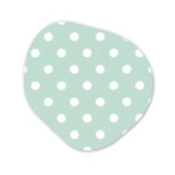 Klassiek - Polka - Groen Wandcirkel Organisch Forex 3mm klein 629 -3d