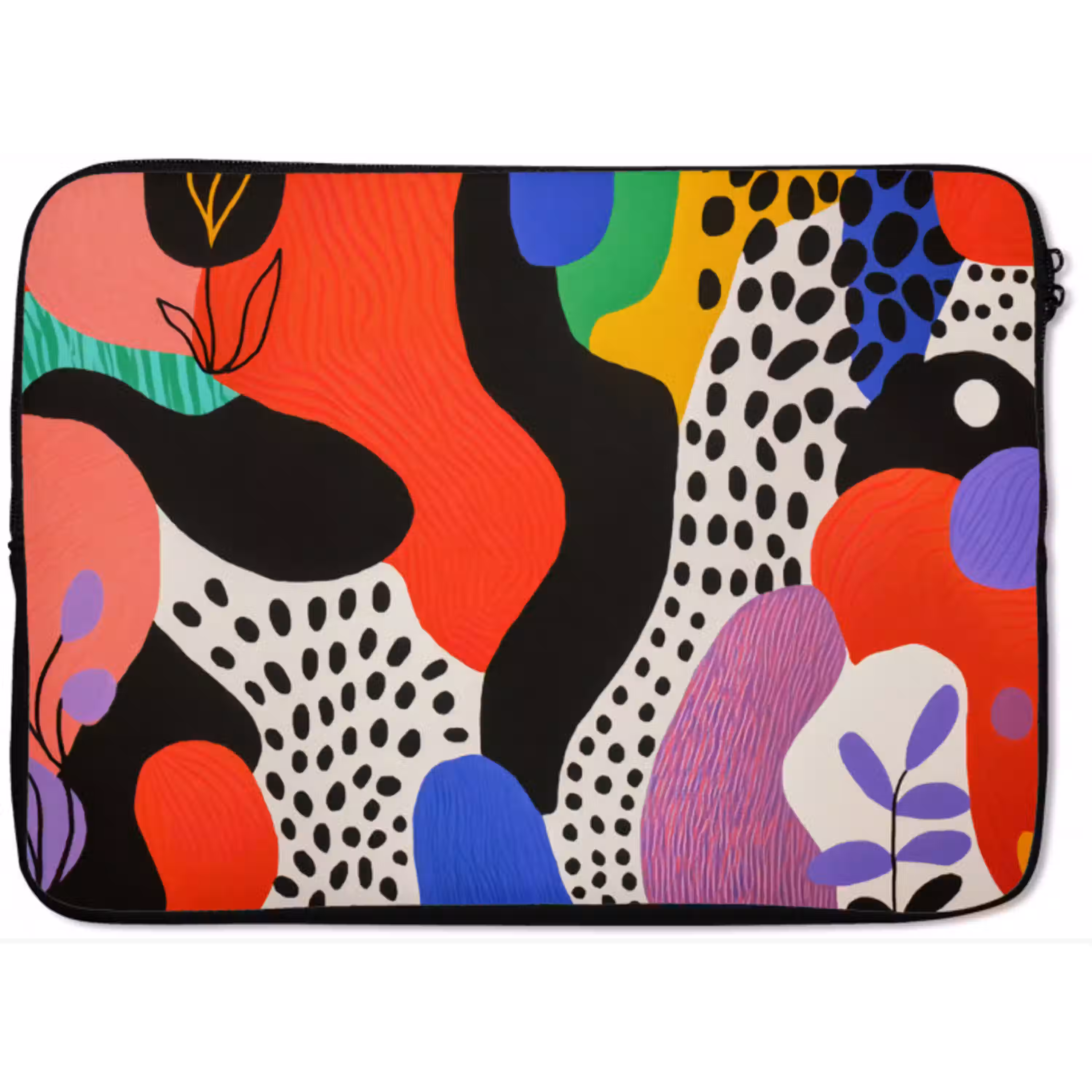 Abstract - Vormen - Kleuren - Stippen laptophoes neopreen klein -zkaufland3dotto