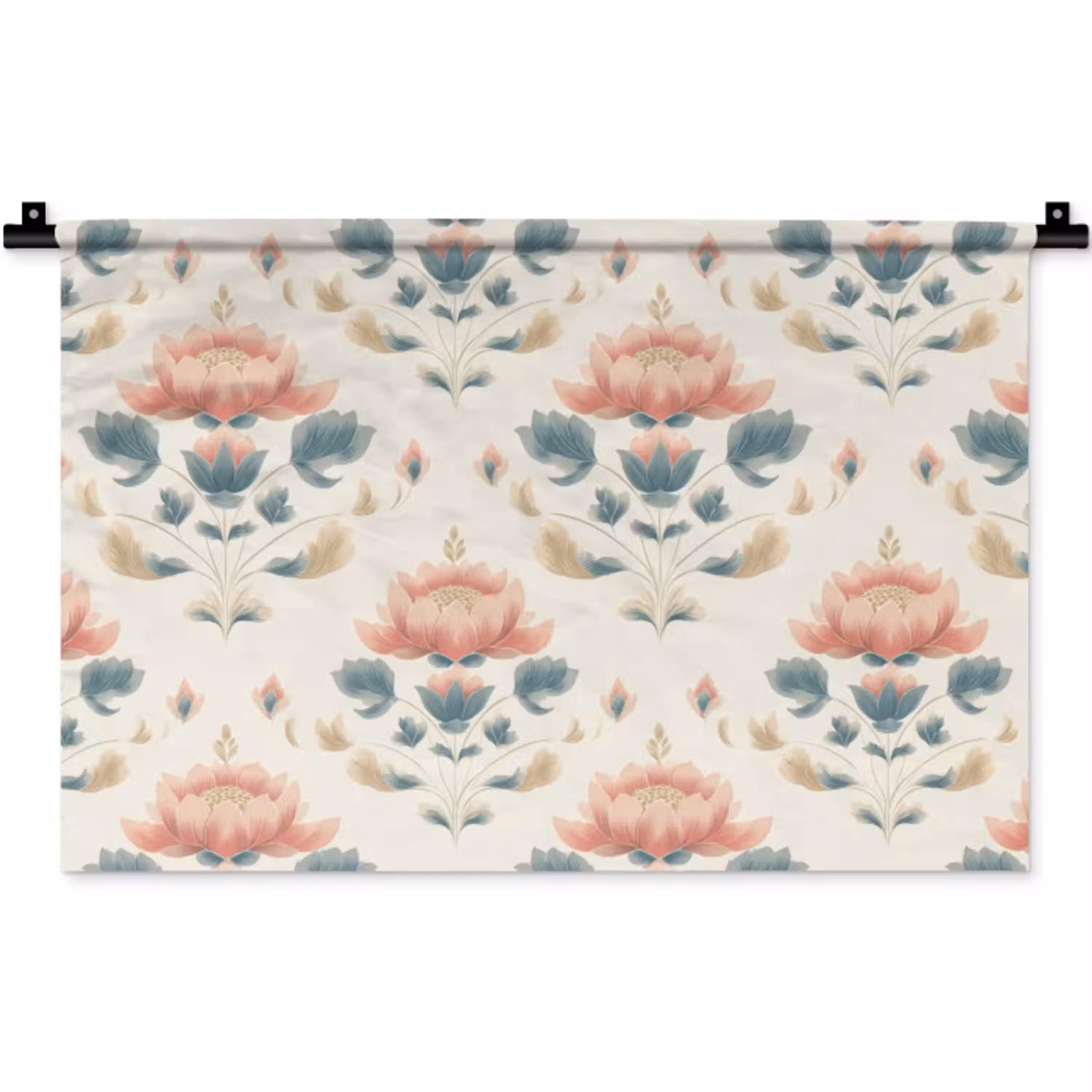 Lotus - Bloemen - Roze Wandkleed katoen klein 269 -zz3d