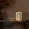 Doorkijk - Bloemen - Kleurrijk - Natuur Light Box met kabel (Wandlamp) klein -sfeer4