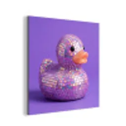 Disco - Eend - Paars aluminium wit klein -3d