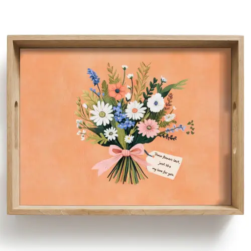 Boeket - Strikje - Quote Dienblad Rechthoek middel -z3d_shopping