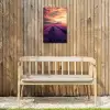Lavendelveld - Zonsondergang - Paars Tuinposter op houten frame 2 cm dik klein -sfeer4