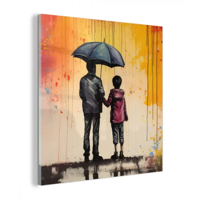 Graffiti - Paraplu - Mensen - Kleuren - Kunst plexiglas 5mm klein -z3d