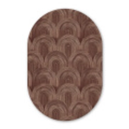 Ritmisch - Effect - Bruin Wandcirkel Ovaal Forex klein 630 -3d