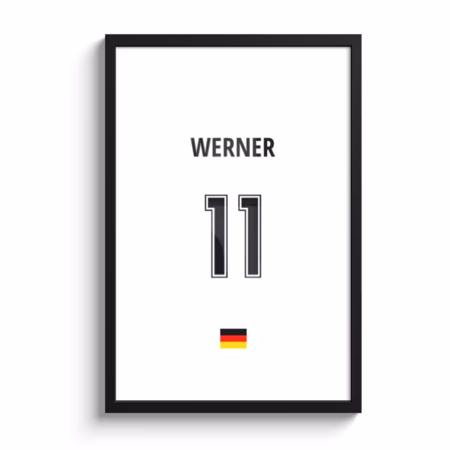 Poster mit Rahmen - Rückennummer