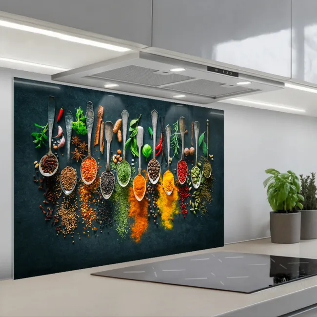 Fond de hotte - Herbes - Épices - Cuillères