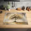 Schilderij - Boom - Abstract - Bladeren Inductie beschermer vinyl 3mm klein -sfeer5